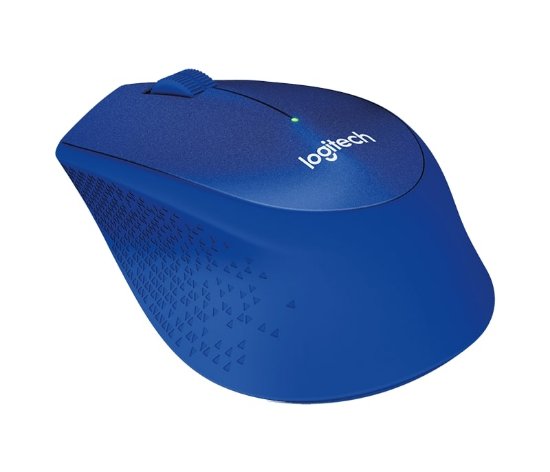 Miš LOGITECH M330 Silent Plus, optički, 1000dpi, bežični, plavi, USB