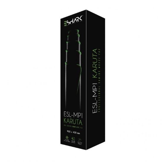 Podloga za miš WHITE SHARK Karuta XL Premium Line, crna