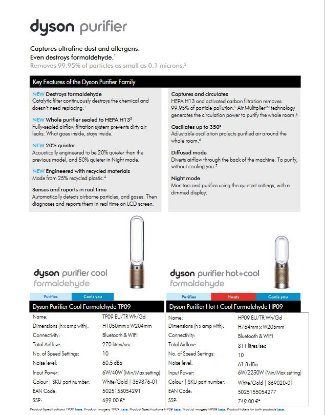 Pročišćivač zraka DYSON HP09 369020-01, Dyson Pure Hot & Cool Formaldahyde, pročišćava, grije i hladi