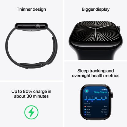 Pametni sat APPLE Watch S10 GPS, 42mm Silver Alu Case with Denim Sport Band - M/L