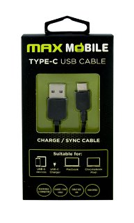 Kabel MAXMOBILE USB-C 2.0, 1m, crni