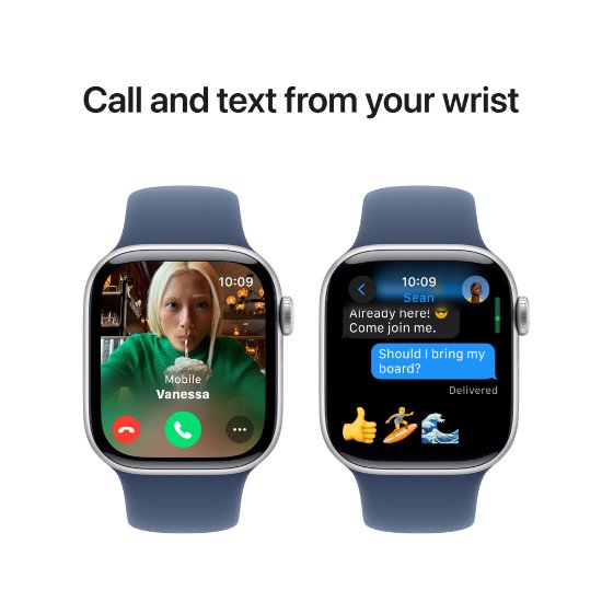 Pametni sat APPLE Watch S10 GPS, 42mm Silver Alu Case with Denim Sport Band - M/L