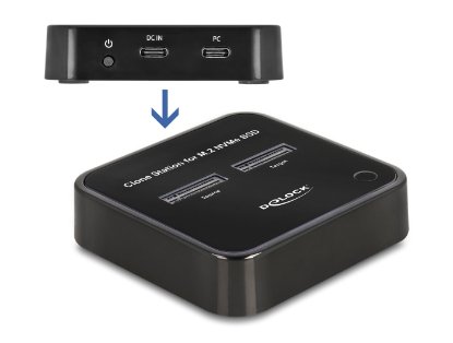 Docking station DELOCK, 2x M.2 NVMe PCIe a funkcijom kloniranja