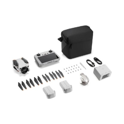 Dron DJI Mini 3 Fly More Combo, 4K kamera, 3-axis gimbal, vrijeme leta do 38min, upravljanje daljinskim upravljačem, bijeli