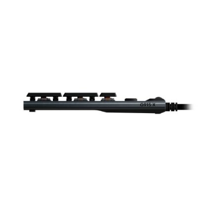 Tipkovnica LOGITECH Gaming G915 X Linear, RGB, mehanička, US Layout, USB, crna