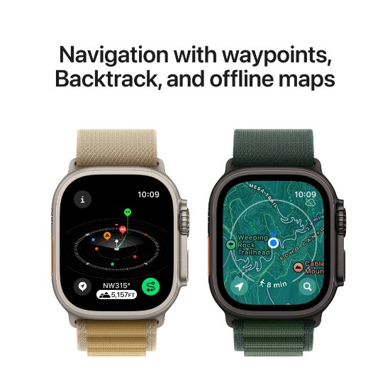 Pametni sat APPLE Watch Ultra2 v2 Cellular, 49mm Natural Titanium Case with Navy Ocean Band