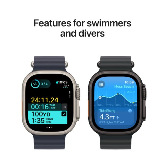 Pametni sat APPLE Watch Ultra2 v2 Cellular, 49mm Natural Titanium Case with Navy Ocean Band