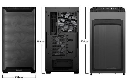 Kućište BE QUIET Pure Base 501LX, ATX, prozor, crno, bez napajanja