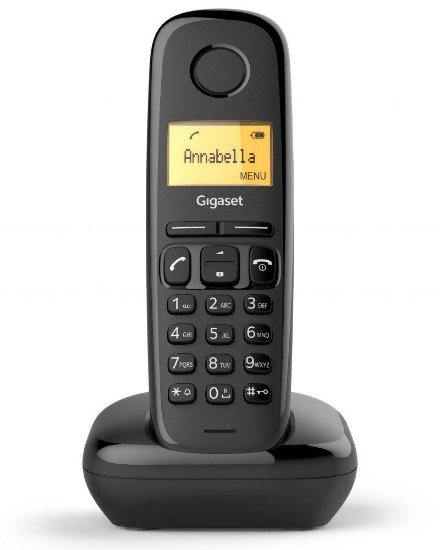 Telefon GIGASET A170, bežični, crni