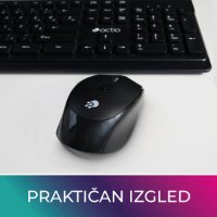 Tipkovnica + miš OCTIO KM200W, crni, bežični