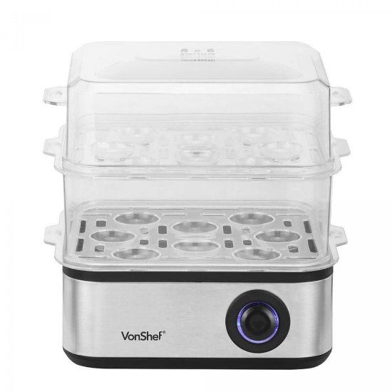 Kuhalo za jaja VONSHEF, 500 W, do 16 jaja, inox