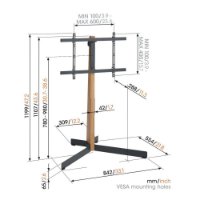 Nosač za TV VOGEL'S TVS3695, 40"-77", podni, do 50kg, crni