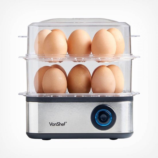 Kuhalo za jaja VONSHEF, 500 W, do 16 jaja, inox