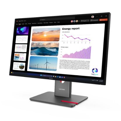 Monitor 23,8" LENOVO ThinkVision P24Q-40, 64B2GAT1EU, QHD, IPS, 300cd/m2, 4ms, 120Hz, DisplayPort, HDMI, USB-C, pivot, crni
