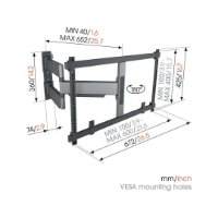 Nosač zidni za TV VOGEL'S TVM5645 ELITE, 40"-77", zakretni, do 45kg