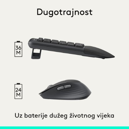 Tipkovnica + miš LOGITECH Signature Comfort Plus MK880, crni