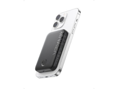 Mobilni USB punjač ANKER 321 MagGo PowerCore 5K, 5000 mAh, 3xUSB, magnetski, crni