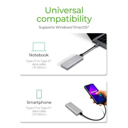 Eksterno kućište ICY BOX IB-1817Ma-C31, M.2 NVMe SSD, USB-C, srebrno