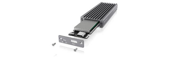 Eksterno kućište ICY BOX IB-1817M-C31, M.2 NVMe SSD, USB-C 3.1, Aluminijsko kućište, sivo
