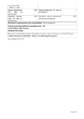 Perilica rublja SAMSUNG WW90T854DBT/S7, 9 kg, 1400 o/min, Inverter, QuickDrive, Eco Bubble, energetski razred A, bijela