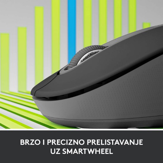 Miš LOGITECH M650, bežični, optički, 4000dpi, USB, BT, crni