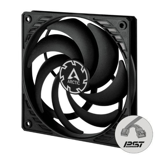 Ventilator ARCTIC P12 Slim PST, 120mm, PWM, 2100 okr/min, crni