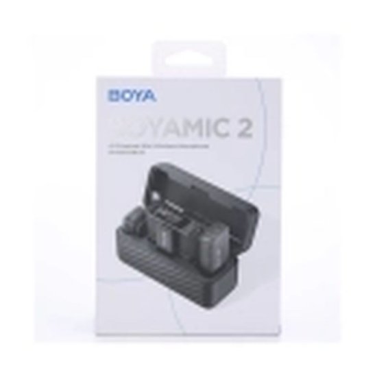 Mikrofon BOYA Boyamic 2-02, 2 odašiljača, 1 prijemnik, 3.5mm  bežični, USB C, crni