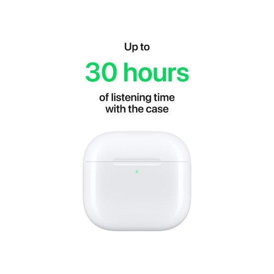 Slušalice APPLE Airpods 4, USB-C, kutijica za punjenje, in-ear, mikrofon, bijele