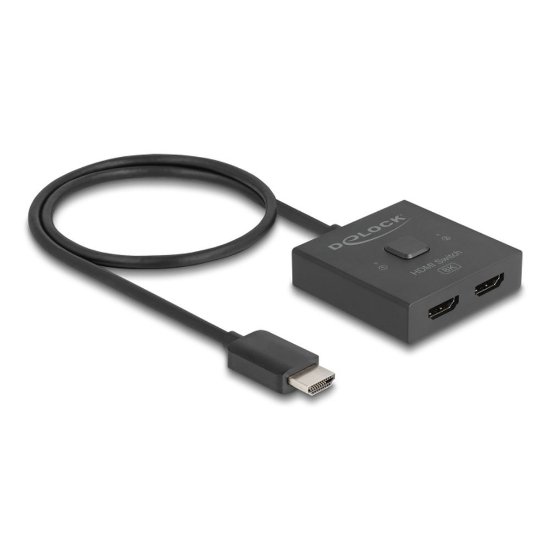 OPEN BOX - Razdjelnik DELOCK, HDMI 2-1 switch, dvosmjerni, 8K 60Hz