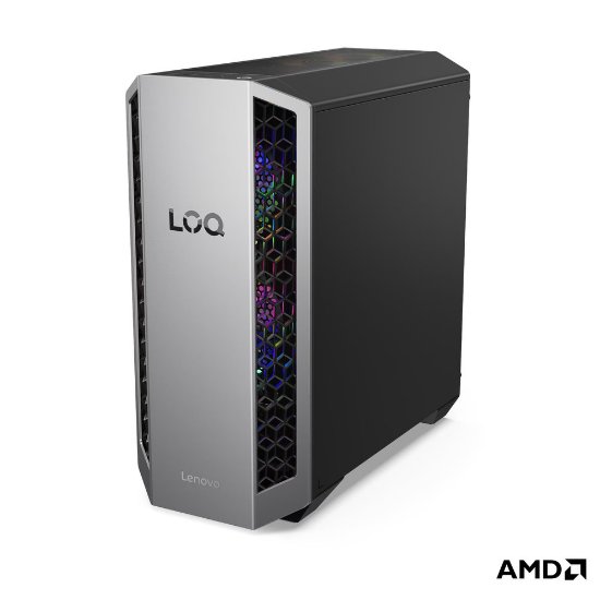 Računalo LENOVO LOQ Tower 91DF008GXT / Ryzen 7 8745HX, 64GB, 1TB SSD, nVidia GeForce RTX 5070, WiFi, bez OS, crno