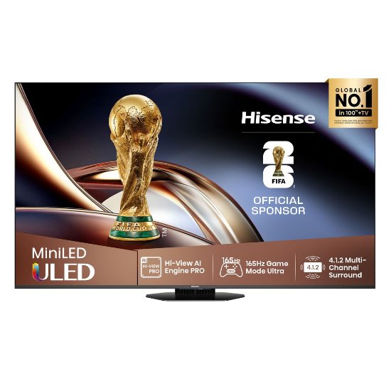 Mini-LED TV 75" HISENSE 75U8Q, Smart TV, 4K UHD, DVB-T2/C/S2, USB, Wi-Fi, BT, crni - energetski razred D