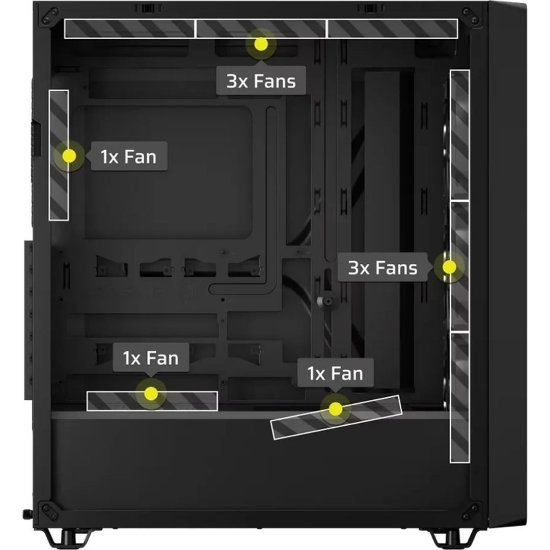Kućište računala CORSAIR 3200D RS Mid-Tower Performance, ATX , window, crno