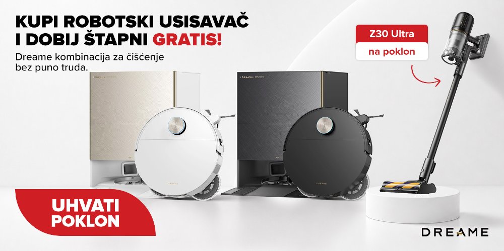 Prikažite detalje za Dreame akcija: Platiš jedan, dobiješ dva usisavača!