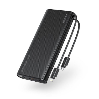 Mobilni USB punjač VEGER TC130, 25000 mAh, crni