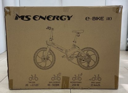 RABLJENI - Električni bicikl MS ENERGY e-bike i10, kotači 20", sivo/crni