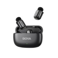Mikrofon BOYA mini 2-02, bežični (2 TX + 1 RX + Charging Case), USB C, crni