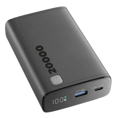 Mobilni USB punjač CELLULARLINE, Elite, 20000mAh, crni