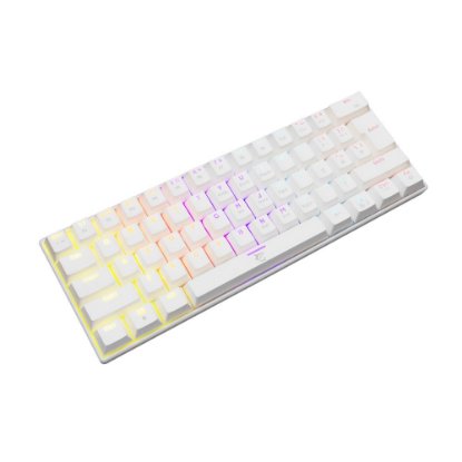 Tipkovnica WHITE SHARK GK-2022 Shinobi, RGB, smeđi switch, mehanička, UK layout, bijela, USB