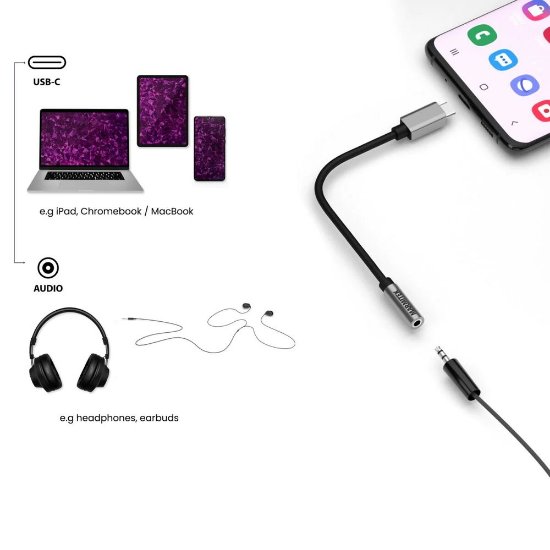 Adapter MARMITEK, USB-C (M) na 3.5mm (Ž)