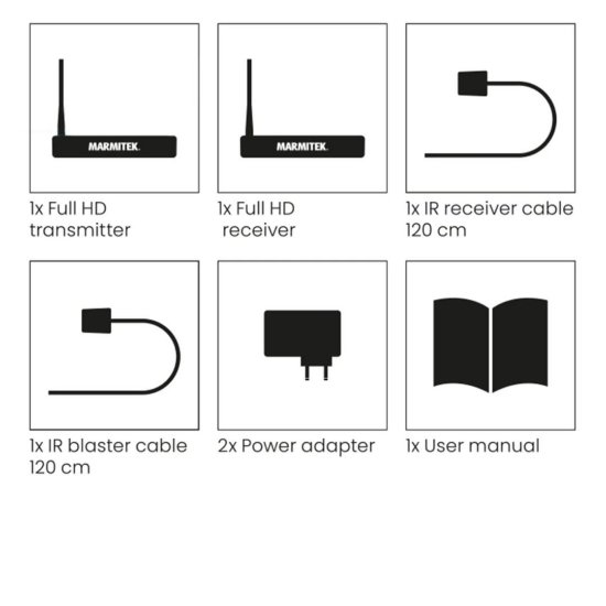 Video ekstender MARMITEK TV Anywhere HD 2, HDMI, bežični, crni