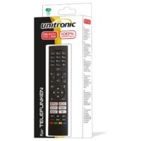 Univerzalni daljinski upravljač UNITRONIC JL1721/COMP-U, za Telefunken TV, 2x AAA baterije, crni