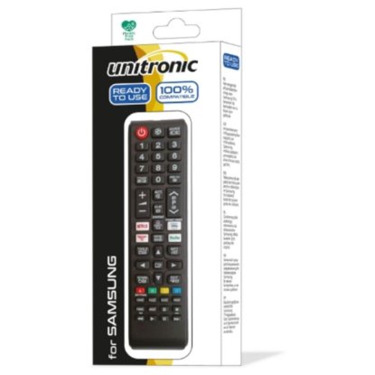Univerzalni daljinski upravljač UNITRONIC JL1716/COMP-U, za Samsung TV, 2x AAA baterije, crni