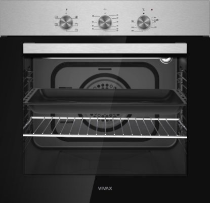 Ugradbena pećnica VIVAX BO-606FTM X, ventilacijska, 60 l, energetski razred A