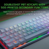 Tipkovnica RAZER Huntsman Mini Mercury Edition, Red Switch, UK Layout, USB, bijela