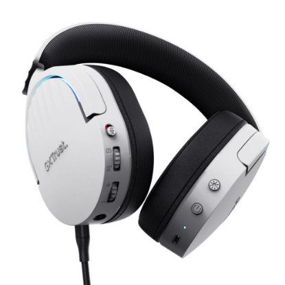 Slušalice TRUST GXT 491W Fayzo Wireless, 7.1, RGB, BT, bežične, bijele