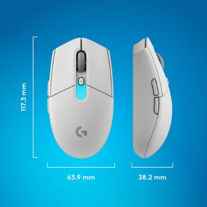 Miš LOGITECH G305 X SUPERLIGHT, Gaming, optički, 44000dpi, USB, bijeli