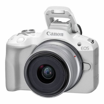 Digitalni fotoaparat CANON EOS R50 + RF-S 18-45mm f/4.5-6.3 IS STM, 24,2 Mp, 4K Ultra HD, bijeli