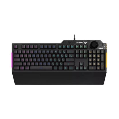 Tipkovnica ASUS TUF Gaming K1, RGB, membranska, UK Layout, USB, crna
