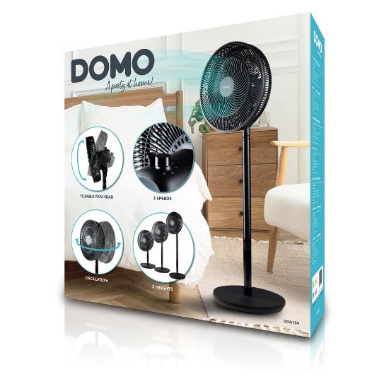 Ventilator DOMO DO8159, samostojeći, 35 cm, crni