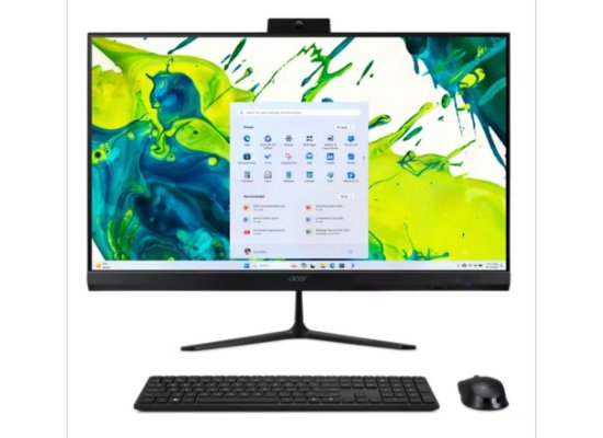 Računalo AiO ACER Aspire C27-2G DQ.BR5EX.006 / 27" FHD IPS,  Ryzen 7 5825U, 16GB, 512GB SSD, AMD Radeon Graphics, bez OS, crno, + Tipkovnica i miš